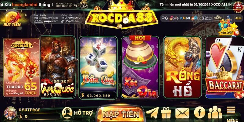 Game Rồng Hổ Xocdia88